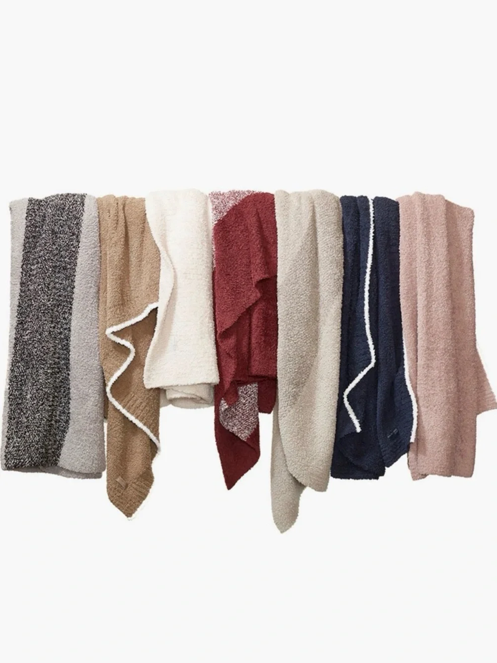 NEW! Barefoot Dreams Cozy Chic Rib Trim Throw